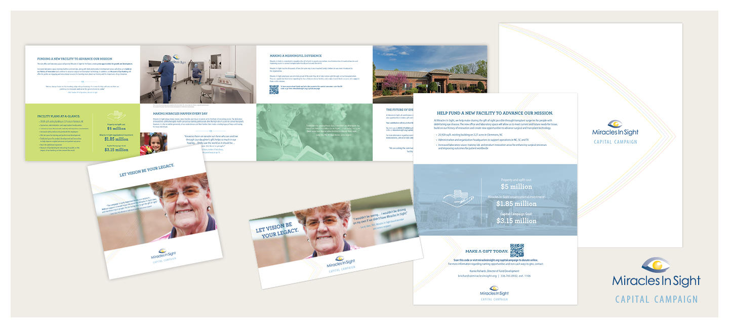 Nonprofit capital campaign branding design for Miracles In Sight